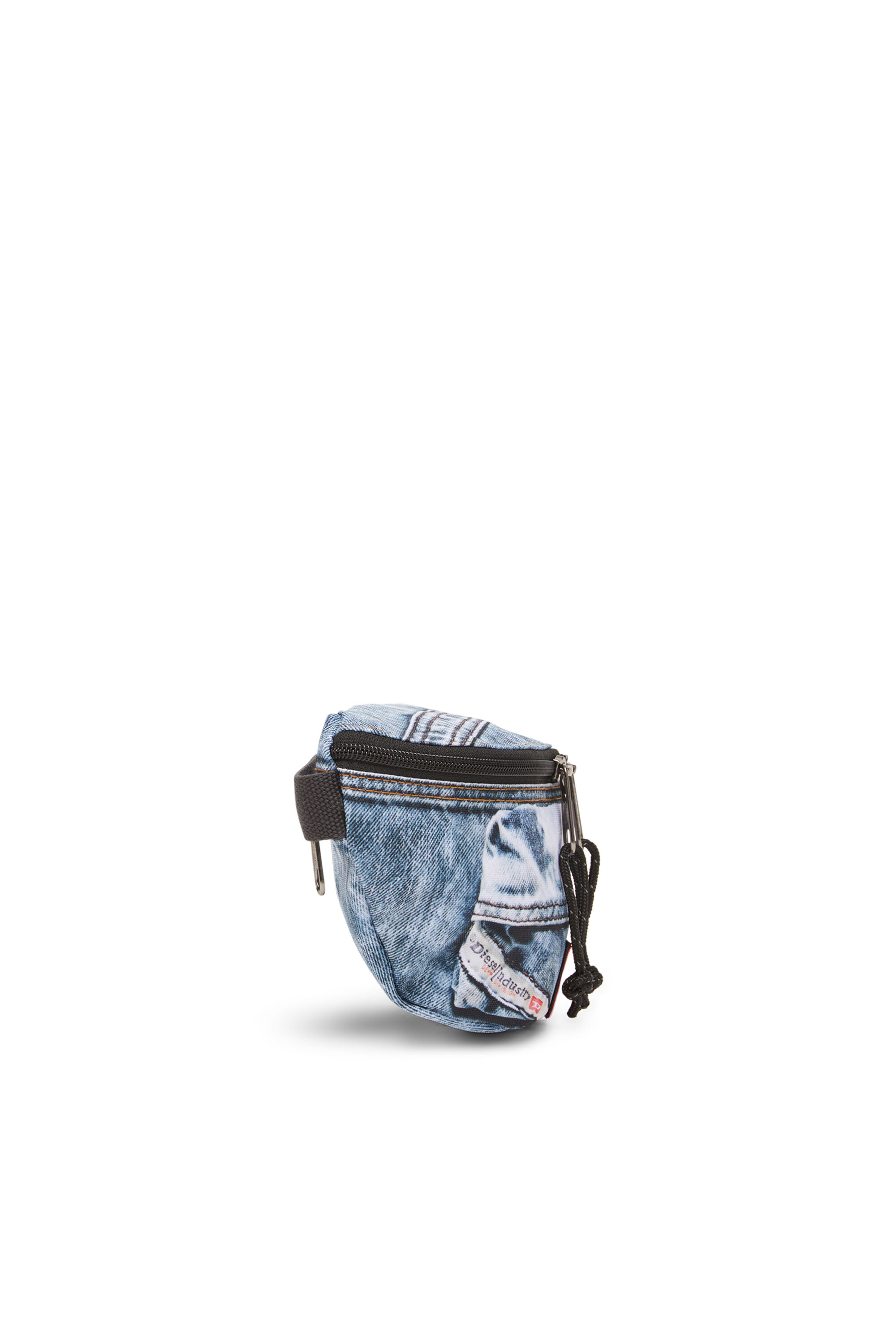 Diesel - DIESEL SPRINGER, Unisex's Belt bag in trompe l'oeil denim in Blue - 3