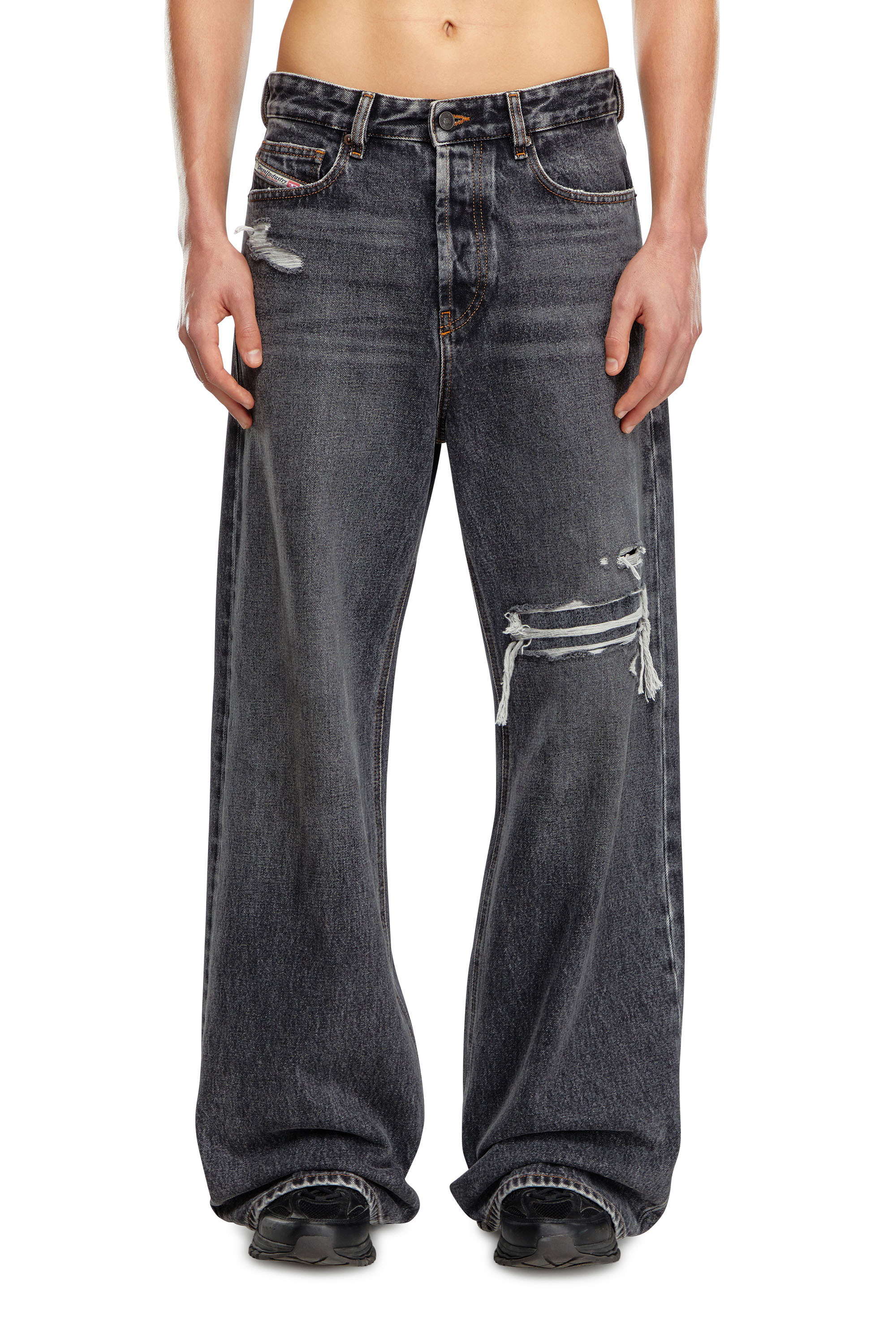 Diesel - Woman's Relaxed Jeans 1996 D-Sire 007F6, Black/Dark grey - 1