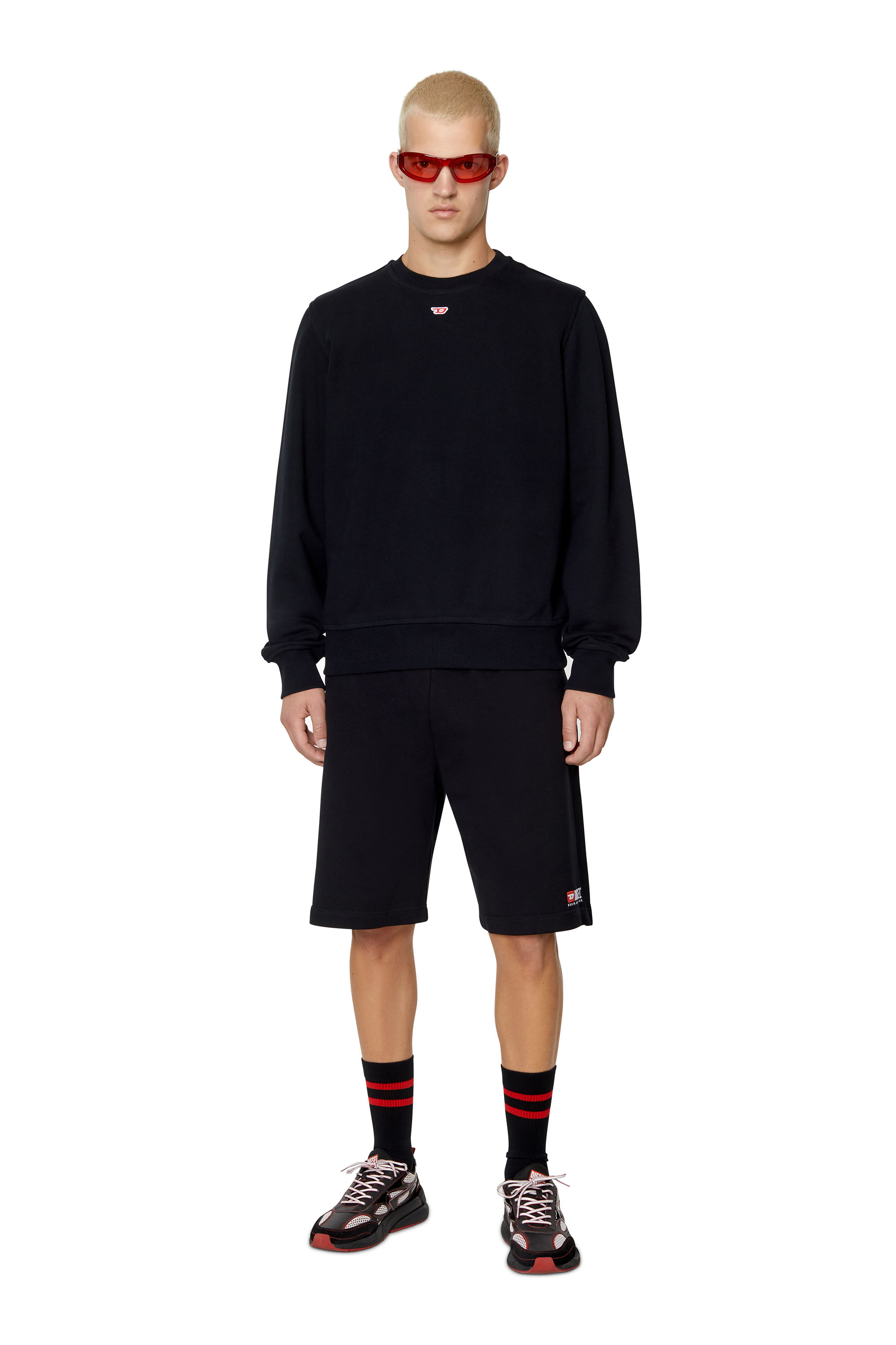 Diesel - S-GINN-D, Unisex's Sweatshirt with mini D patch in Black - 3