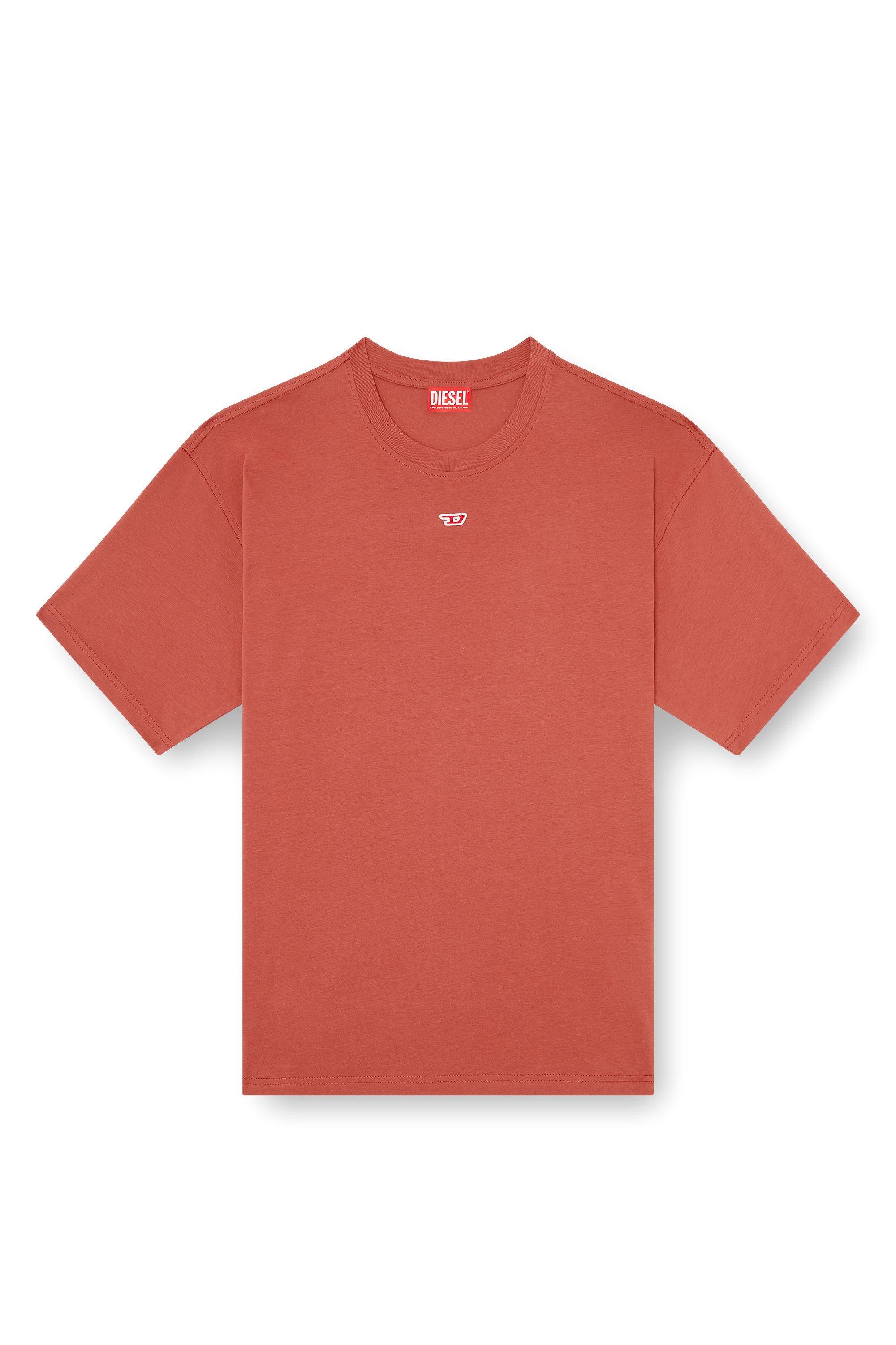 Diesel - T-BOXT-D, Unisex's T-shirt with embroidered D patch in Red - 4