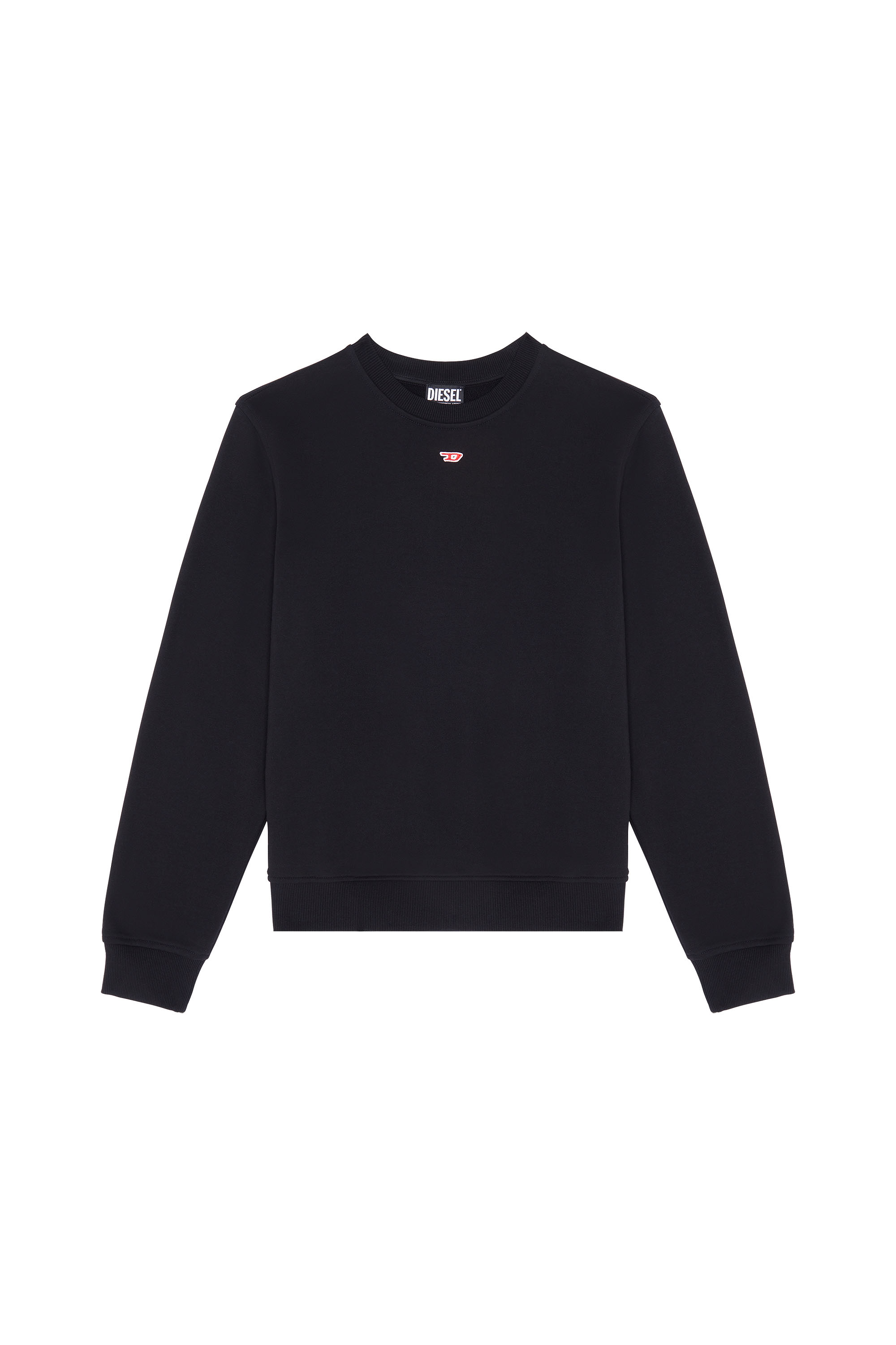 Diesel - S-GINN-D, Unisex's Sweatshirt with mini D patch in Black - 1