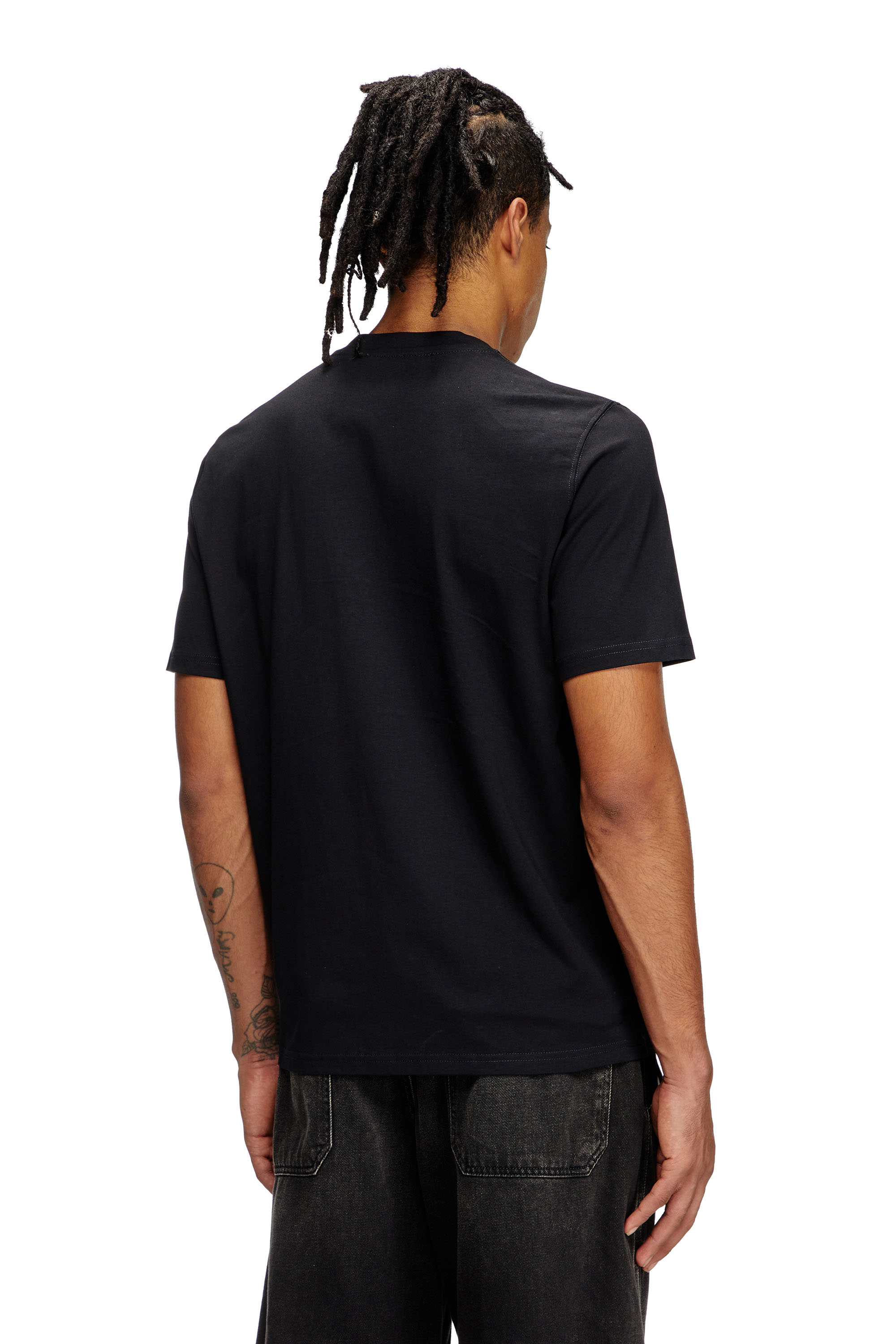 Diesel - T-ADJUST-R25, Man's T-shirt with Diesel Core print in Black - 5